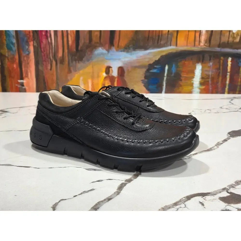 Ecco Cross X Black Casual Pebbled Leather Size 9.5 US, 43 EU Men's - Picture 1 of 9